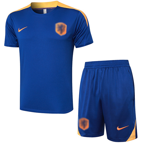 Nethland maillot d'entraînement uniforme bleu pour hommes kit de football vêtements de sport costume de football hauts chemise de sport 2024-2025